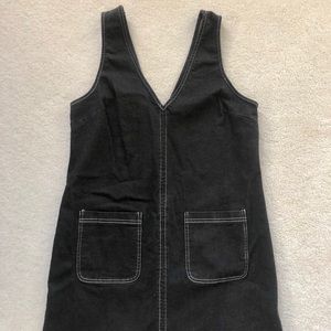 Urban Outfitters Black Denim V-Neck Dress